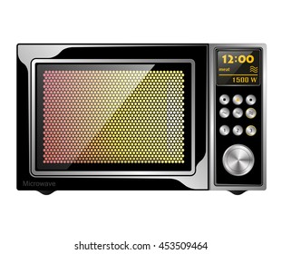 Image quality black enabled microwave oven with electronic control