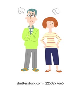 The image of a quarreling couple
