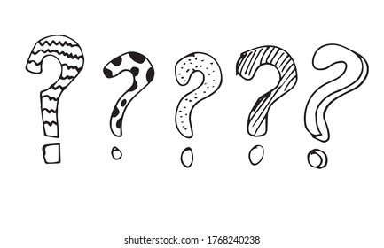 Image of question mark icon on white background.