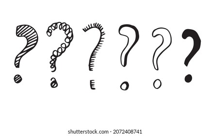 Image of question mark icon on white background.