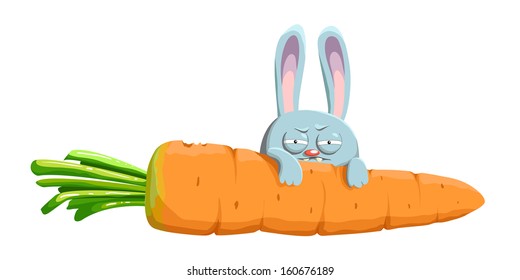  image with rabbit and carrots