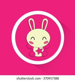 The image of the rabbit Vector illustration.