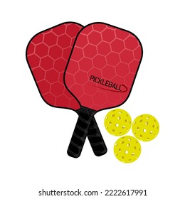 Image of a racket and a pickleball ball