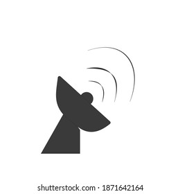 imagen de radar, comunicación sobre un vector de fondo blanco