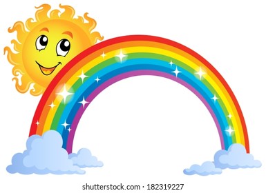 Image with rainbow theme 8 - eps10 vector illustration.