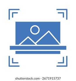 Image Recognition color flat icon for digital and print projects.  Minimal clean icons for apps and websites. Modern simple icons for UI UX and branding