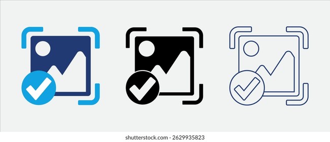 Icono de reconocimiento de Imagen para procesamiento visual de IA