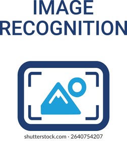 Image recognition icons. Containing machine learning, data science, AI, virtual assistant, generative AI, technology, Turing test and more. Solid vector icons collection.