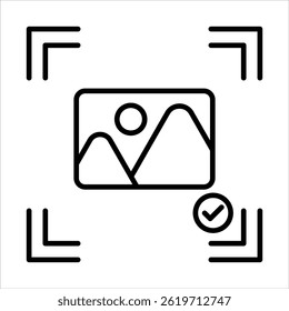 Ícone De Estrutura De Tópicos De Reconhecimento De Imagem. Ilustração de vetor simples no plano de fundo branco