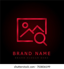 Image red chromium metallic logo