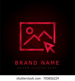 Image red chromium metallic logo