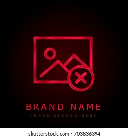 Image red chromium metallic logo