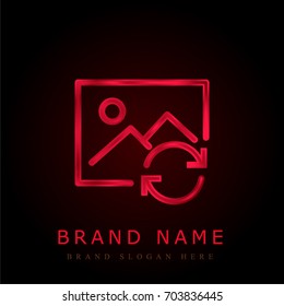 Image red chromium metallic logo