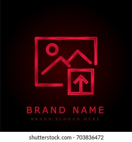 Image red chromium metallic logo