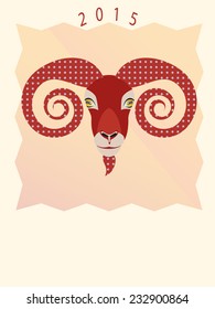 Image of a red goat with big horns