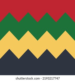 In the image, red, green, yellow, and black wavy lines are used as the background.