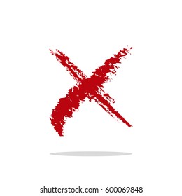 An image of red grunge x