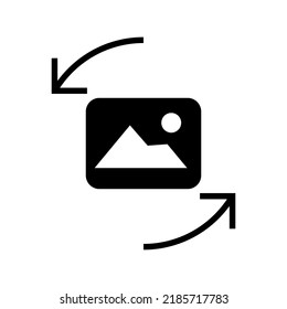 icono de refresco de imagen o logotipo símbolo de signo aislado ilustración vectorial - iconos vectoriales de estilo negro de alta calidad
