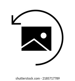 Symbol für Bildwiederholung oder Logo einzeln auf Zeichen, Vektorgrafik - Vektorgrafik in hoher Qualität, Vektorsymbol
