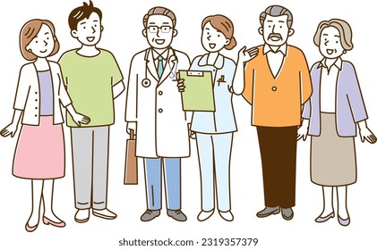 Image of regional medical care _ doctors and people