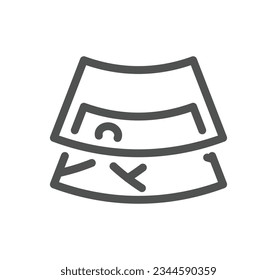 Image related icon outline and linear vector.