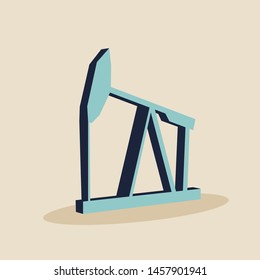 Image relative to oil mining industry. Oil pump isometric icon