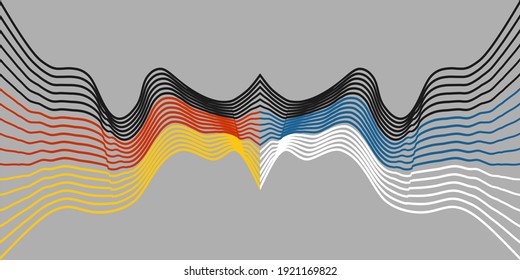 Imagen relativa a la relación política y económica entre Estonia y Alemania. Banderas nacionales. Concepto de trabajo en equipo.