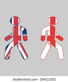 image relative to politic situation between great britain and england. exit from union