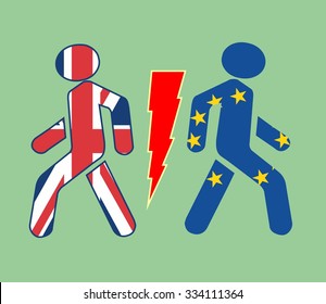 image relative to politic situation between great britain and european union.exit from union