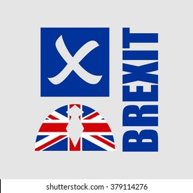 Image relative to politic situation between great britain and european union. Politic process named as brexit