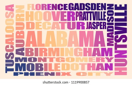 Image relative to usa travel. Alabama state cities list