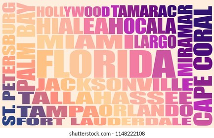 Image relative to usa travel. Florida state cities list