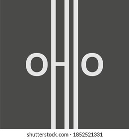 Image relative to USA travel. Ohio state name in geometry style design. Creative vintage typography poster concept.