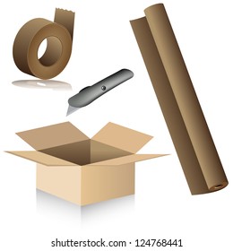 An image of relocation packing supplies.