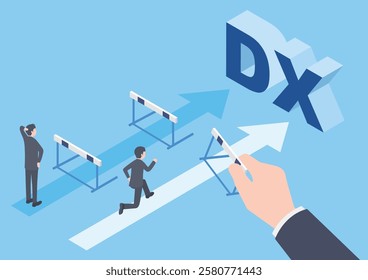 The image of removing hurdles to advance digital transformation