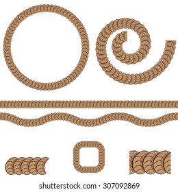 An image of a repeating rope pattern icon set.