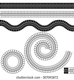 An image of a repeating rope pattern icon set.