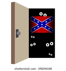 An image representing closeted support for the Confederate flag.