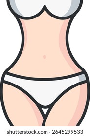 Image Representing a Woman's Fit Belly