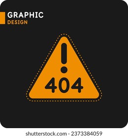 The image represents a 404 error. Vector illustration. The error page icon on the site. An image for the Internet.