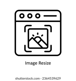 Image Resize vector  outline Icon Design illustration. Graphic Design Symbol on White background EPS 10 File
