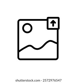 Image resizer icon flat editable icon mark