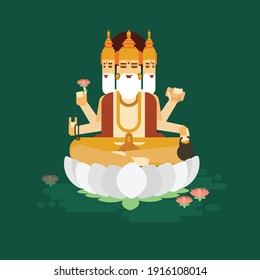 Image result for about brahma
Brahma is the Hindu creator god. He is also known as the Grandfather and as a later equivalent of Prajapati, the primeval first god. In early Hindu sources such as the Ma