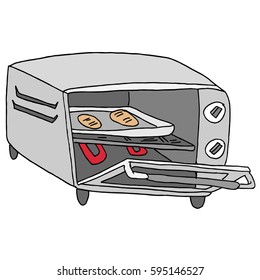 An image of a  retro toaster oven.