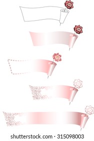 The image of  ribbons with flowers