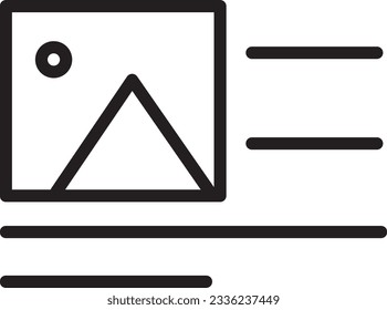 Image Right Text Outline Icon