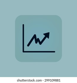 Image of rising graphic in square, on pale blue background