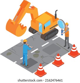 Image of road paving work