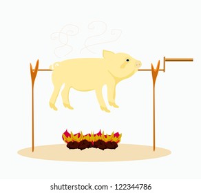  An image of a roasted pig.