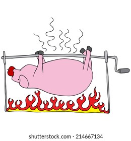 An image of a roasted pig.